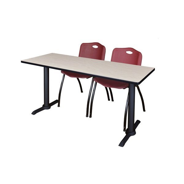 Rectangle Tables > Training Tables > Cain Training Table & Chair Sets, 66 X 24 X 29, Maple, CAIN, Mfr# MTRCT6624PL47BY
